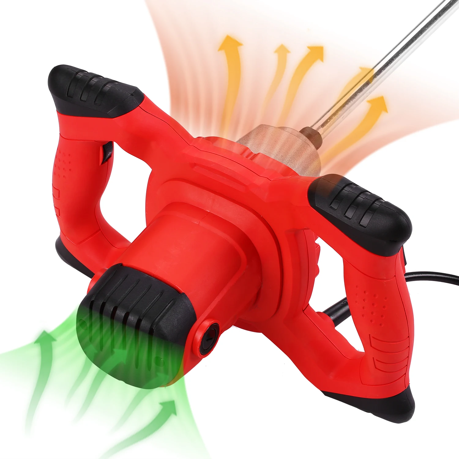 2100W Electric Cement Mixer Stirrer Adjustable 6-Speed Handheld Concrete Mixer for Mortars Paint Mud Grout 800rpm US/EU Plug
2100W Electric Cement Mixer Stirrer Adjustable 6-Speed Handheld Concrete Mixer for Mortars Paint Mud Grout 800rpm US/EU Plug
