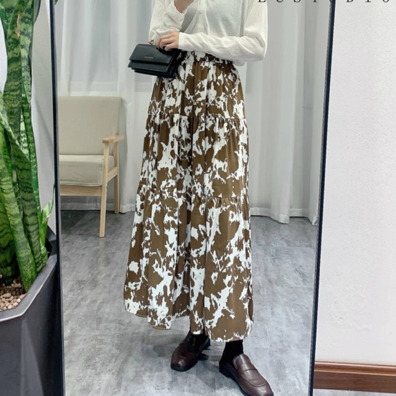 Autumn Dye Printed Patchwoork Maxi Long Chiffon Skirts Leopard Cakee Ankle Long Skirts 
Autumn Dye Printed Patchwoork Maxi Long Chiffon Skirts Leopard Cakee Ankle Long Skirts
