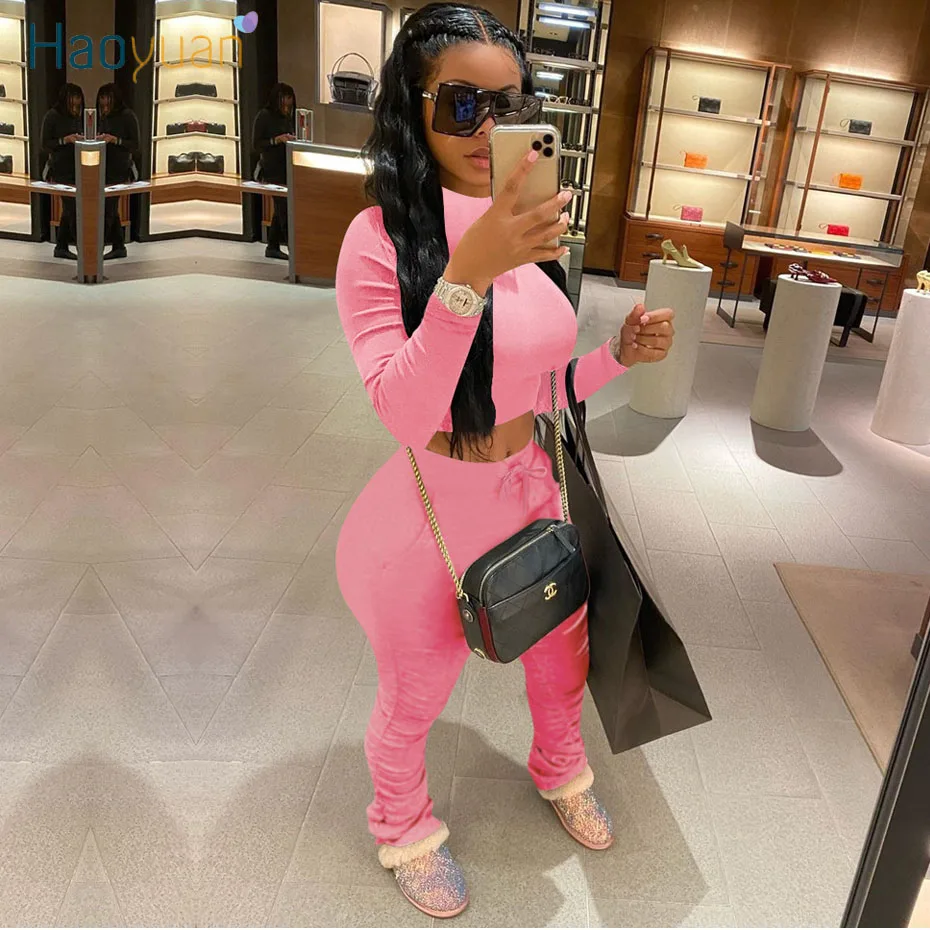 Sexy Two Piece Set tracksuit Women 2020 Clother Crop Top Stacked Ruched Pant Sweat Suits Plus Size Outfits Matching Sets
Sexy Two Piece Set tracksuit Women 2020 Clother Crop Top Stacked Ruched Pant Sweat Suits Plus Size Outfits Matching Sets
