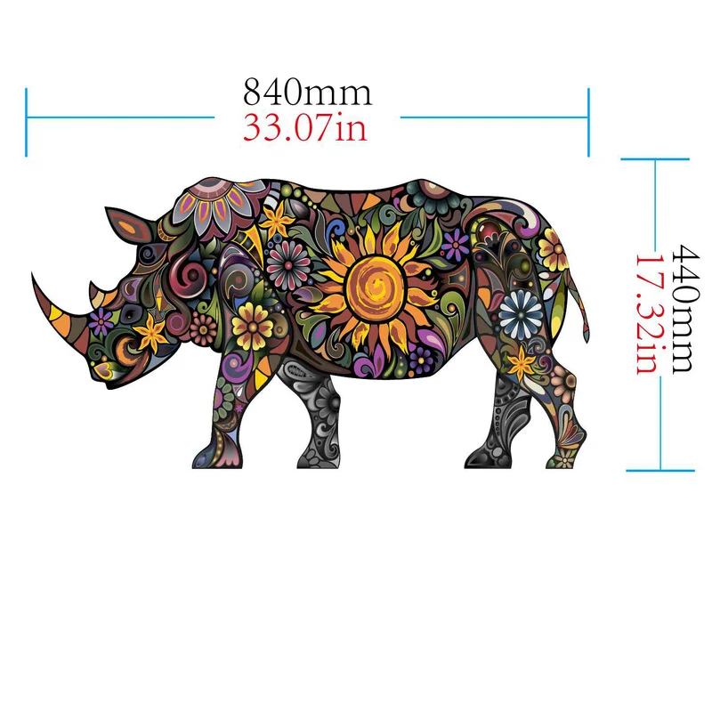 Creative Colorful Rhinoceros Wall Stickers Animal Decorative Wall Decals Bedroom DIY Vinyl Wallpaper Removable Home Decor
Creative Colorful Rhinoceros Wall Stickers Animal Decorative Wall Decals Bedroom DIY Vinyl Wallpaper Removable Home Decor