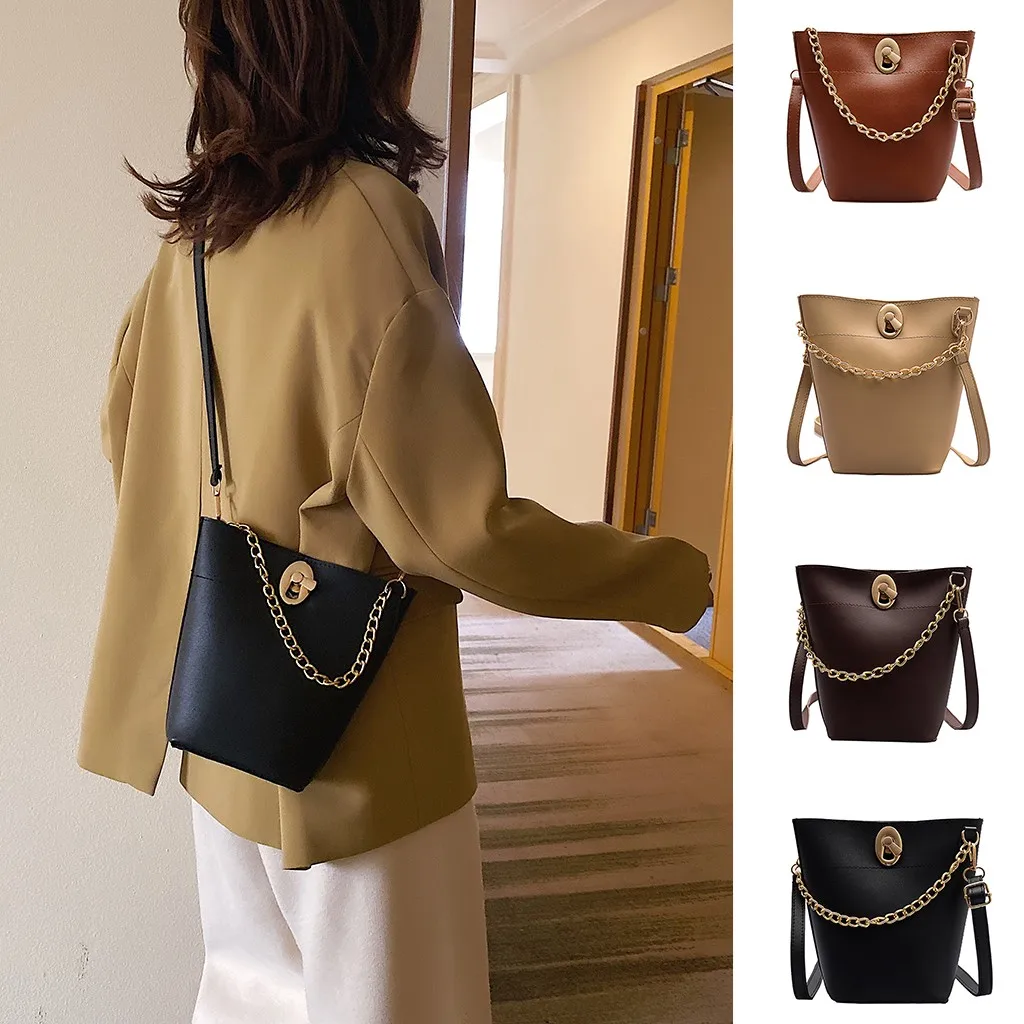 Fashion PU Leather Bucket Bags For Women Chain Shoulder Bag 2020 Small Ladies Handbag Casual Messenger Crossbody Bags Sac A Main
Fashion PU Leather Bucket Bags For Women Chain Shoulder Bag 2020 Small Ladies Handbag Casual Messenger Crossbody Bags Sac A Main