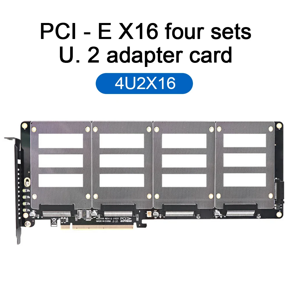 JEYI PCI-E X16 Four Disk U.2 Adapter Card 4U2X16 SSD PCI-E 4.0 X16 Riser Card for Windows 10/8/Linux
JEYI PCI-E X16 Four Disk U.2 Adapter Card 4U2X16 SSD PCI-E 4.0 X16 Riser Card for Windows 10/8/Linux