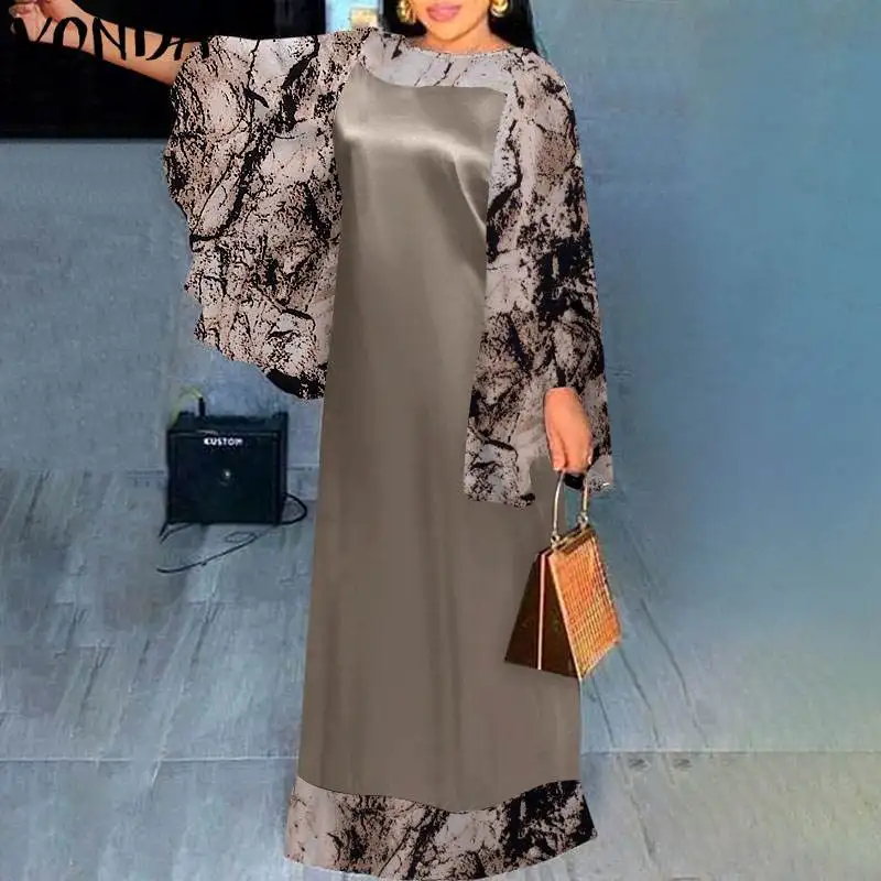VONDA Autumn Long Maxi Dress Women Baggy O Neck Flare Sleeve Printed Vestido Femme Vintage Robe Longue Oversize Loose Sundress
VONDA Autumn Long Maxi Dress Women Baggy O Neck Flare Sleeve Printed Vestido Femme Vintage Robe Longue Oversize Loose Sundress