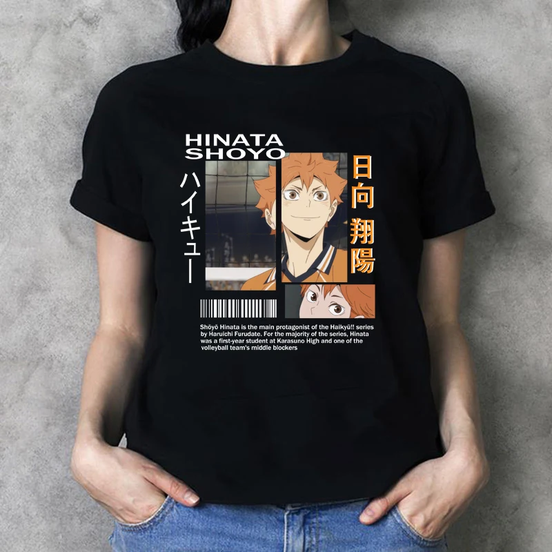 

Аниме Haikyuu Karasuno High Hinata Shoyo футболка японское аниме футболка хлопковые повседневные свободные топы мужские хип-хоп Harajuku футболки
