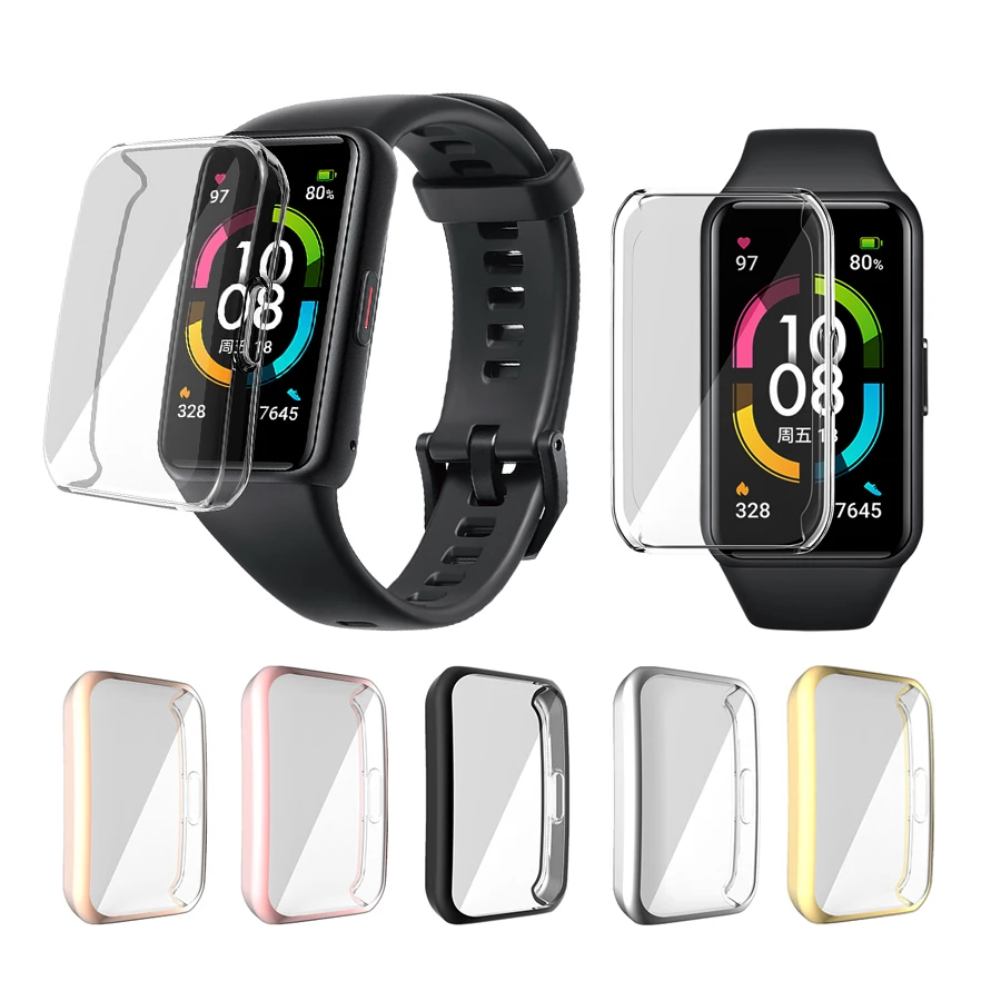 Protective Case for Honor Band 6 Full Cover Screen Protector Shell Bumper for Huawei Honor Band 6 SmartWatch Case Frame Soft TPU
Protective Case for Honor Band 6 Full Cover Screen Protector Shell Bumper for Huawei Honor Band 6 SmartWatch Case Frame Soft TPU