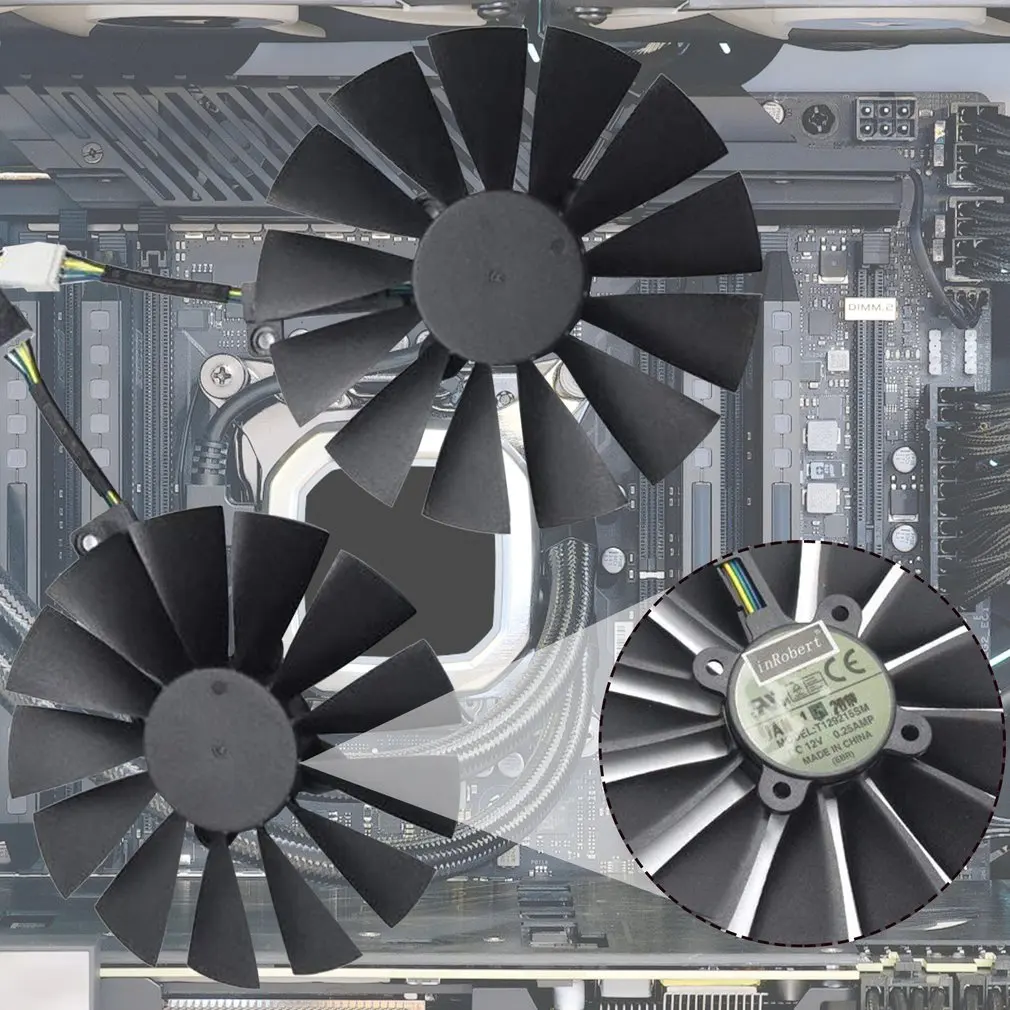 Охлаждающий вентилятор для видеокарты STRIX Rx570, портативный кулер для игровой видеокарты, DC 12 В, 0,25 А, электроприборы
Охлаждающий вентилятор для видеокарты STRIX Rx570, портативный кулер для игровой видеокарты, DC 12 В, 0,25 А, электроприборы