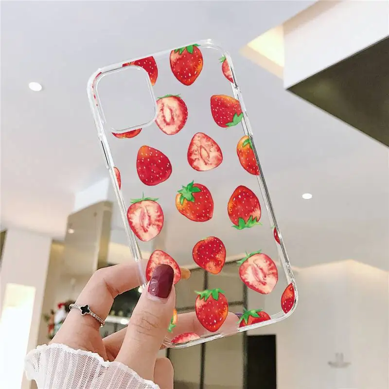 Cartoon fruit strawberry cherry Phone Case Transparent for iPhone 7 8 11 12 s mini pro X XS XR MAX Plus cover funda shell
Cartoon fruit strawberry cherry Phone Case Transparent for iPhone 7 8 11 12 s mini pro X XS XR MAX Plus cover funda shell