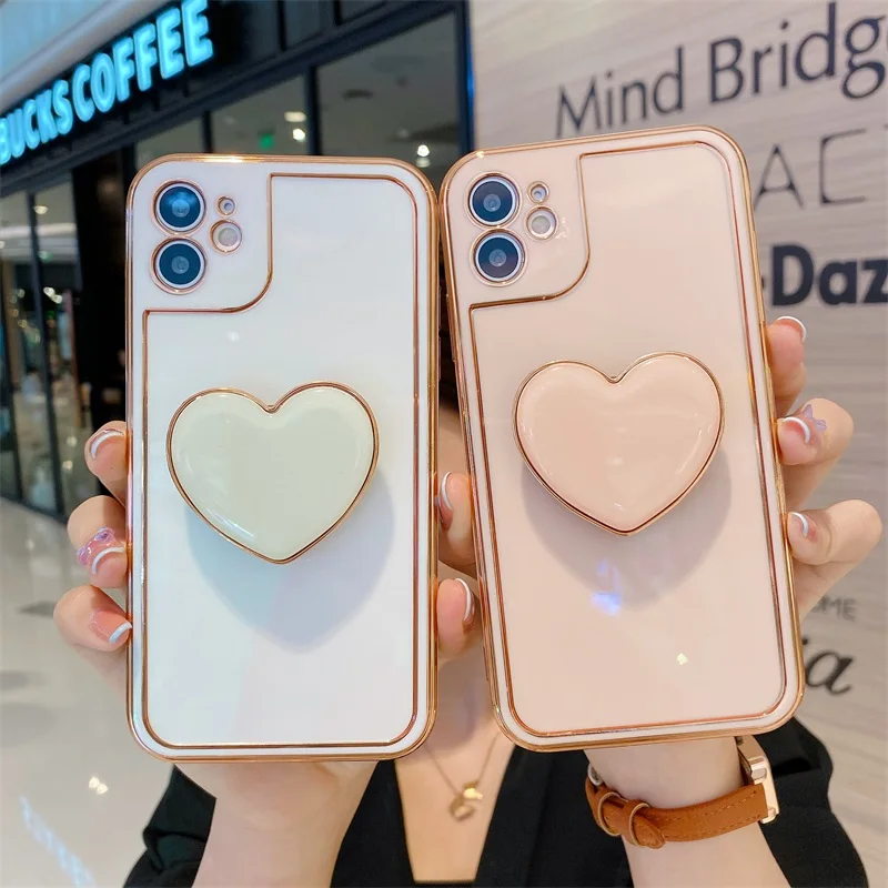 Luxury Gold Plated Electroplated Holder Case For iPhone 13 11 12 Pro Max 7 8 Plus XR XS SE Lens Protection Silicone Phone cover
Luxury Gold Plated Electroplated Holder Case For iPhone 13 11 12 Pro Max 7 8 Plus XR XS SE Lens Protection Silicone Phone cover