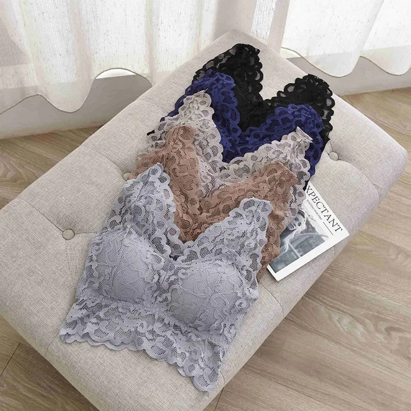 Women Underwear Bras Lace Beauty Back Wrapped Chest Bra Ladies Strap Pad Bottoming Camisole Y1
Women Underwear Bras Lace Beauty Back Wrapped Chest Bra Ladies Strap Pad Bottoming Camisole Y1