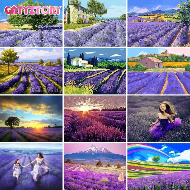GATYZTORY Diy Painting By Numbers Lavender Landscape Canvas Colouring Handpainted Gift Wall Decor Frame 60×75cm
GATYZTORY Diy Painting By Numbers Lavender Landscape Canvas Colouring Handpainted Gift Wall Decor Frame 60×75cm