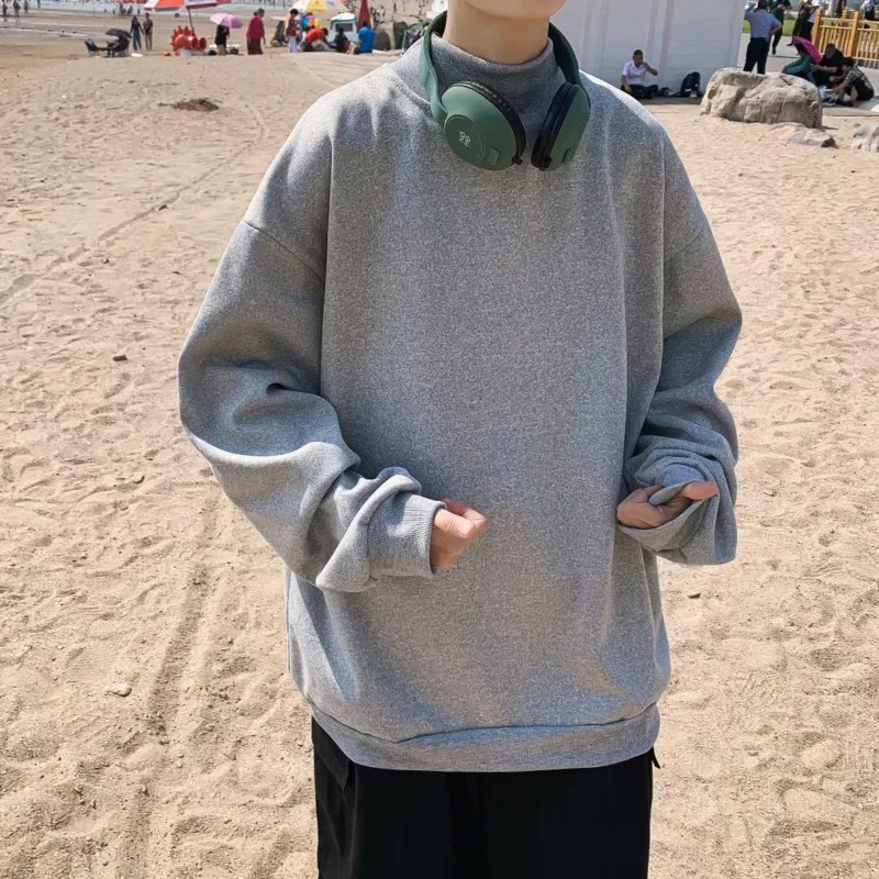 Thick Half High Collar Solid Color Hoodie Korean Fashion Loose Casual Hoodie Men Harajuku Streetwear Hip-hop Pullover Hoodie Men
Thick Half High Collar Solid Color Hoodie Korean Fashion Loose Casual Hoodie Men Harajuku Streetwear Hip-hop Pullover Hoodie Men