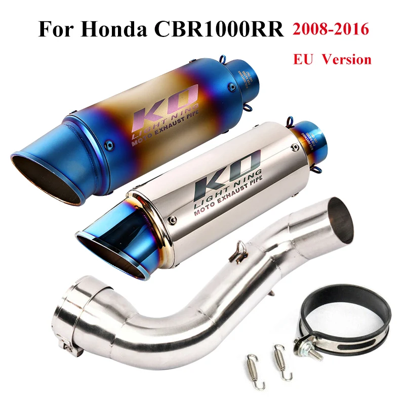 For Honda CBR1000RR 2008-2016 Motorcycle Exhaust System Mid Link Pipe Connecting Section Tube Exhaust Tips Muffler EU Edition
For Honda CBR1000RR 2008-2016 Motorcycle Exhaust System Mid Link Pipe Connecting Section Tube Exhaust Tips Muffler EU Edition