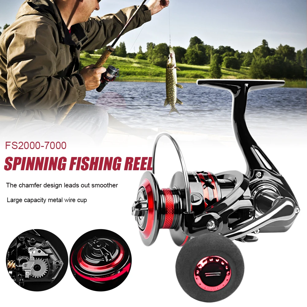 Spinning Fishing Reel 5.0:1/4.7:1 Gear Ratio Metal Spool Max Drag 12KG Carp Fishing Reels Fishing Accessories Fishing tackle
Spinning Fishing Reel 5.0:1/4.7:1 Gear Ratio Metal Spool Max Drag 12KG Carp Fishing Reels Fishing Accessories Fishing tackle