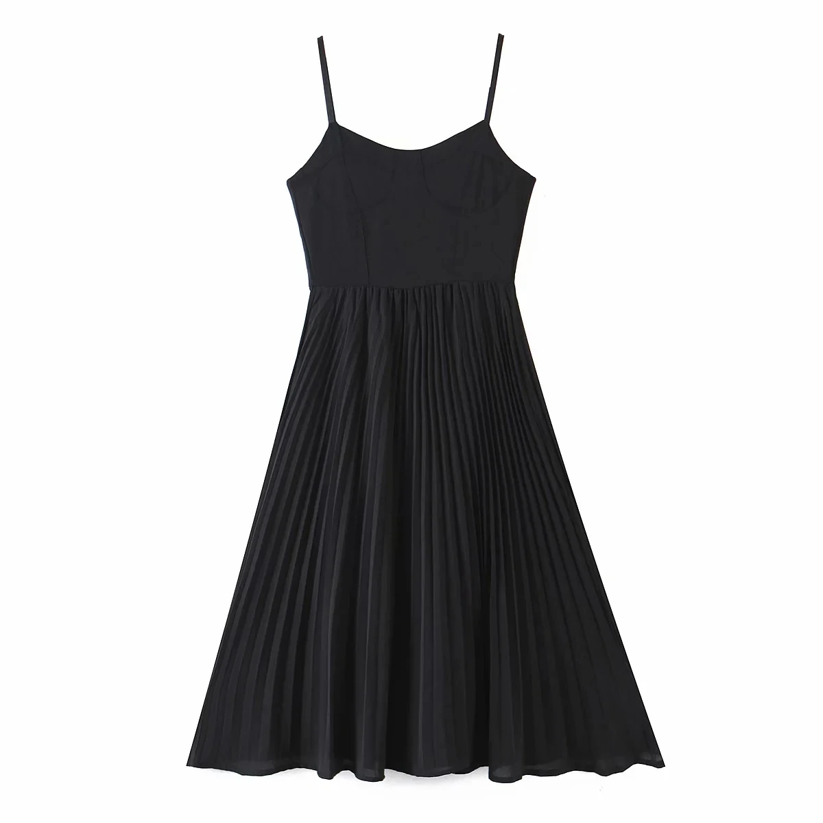 2021 Summer women elegance black Pleated Dresses Ruched Tube Top sexy Sling Vestidos holiday Folds sleeveless Strap Midi Dress
2021 Summer women elegance black Pleated Dresses Ruched Tube Top sexy Sling Vestidos holiday Folds sleeveless Strap Midi Dress
