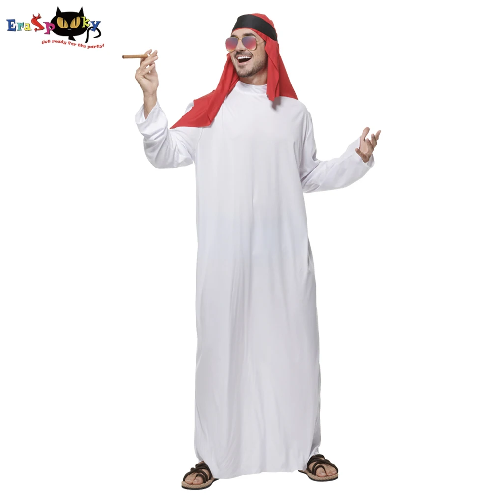 Eraspooky Arab Costume Men Arabian Sheik Costume Halloween Cosplay For Adult Fancy Dress Outfit
Eraspooky Arab Costume Men Arabian Sheik Costume Halloween Cosplay For Adult Fancy Dress Outfit