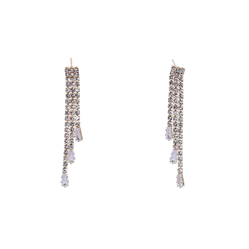 New Shiny Tassel Zircon Earrings for Women Girls Fashion Exaggerated Rhinestone Earrings Female Luxur Jewelry Gifts Friend Gifts
New Shiny Tassel Zircon Earrings for Women Girls Fashion Exaggerated Rhinestone Earrings Female Luxur Jewelry Gifts Friend Gifts