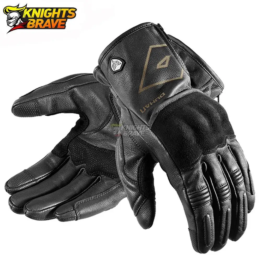 

DUHAN Motorcycle Gloves Men Leather Guantes Moto Waterproof Anti-drop Touch Screen Moto Motocross Gloves Motorbike Riding Gloves