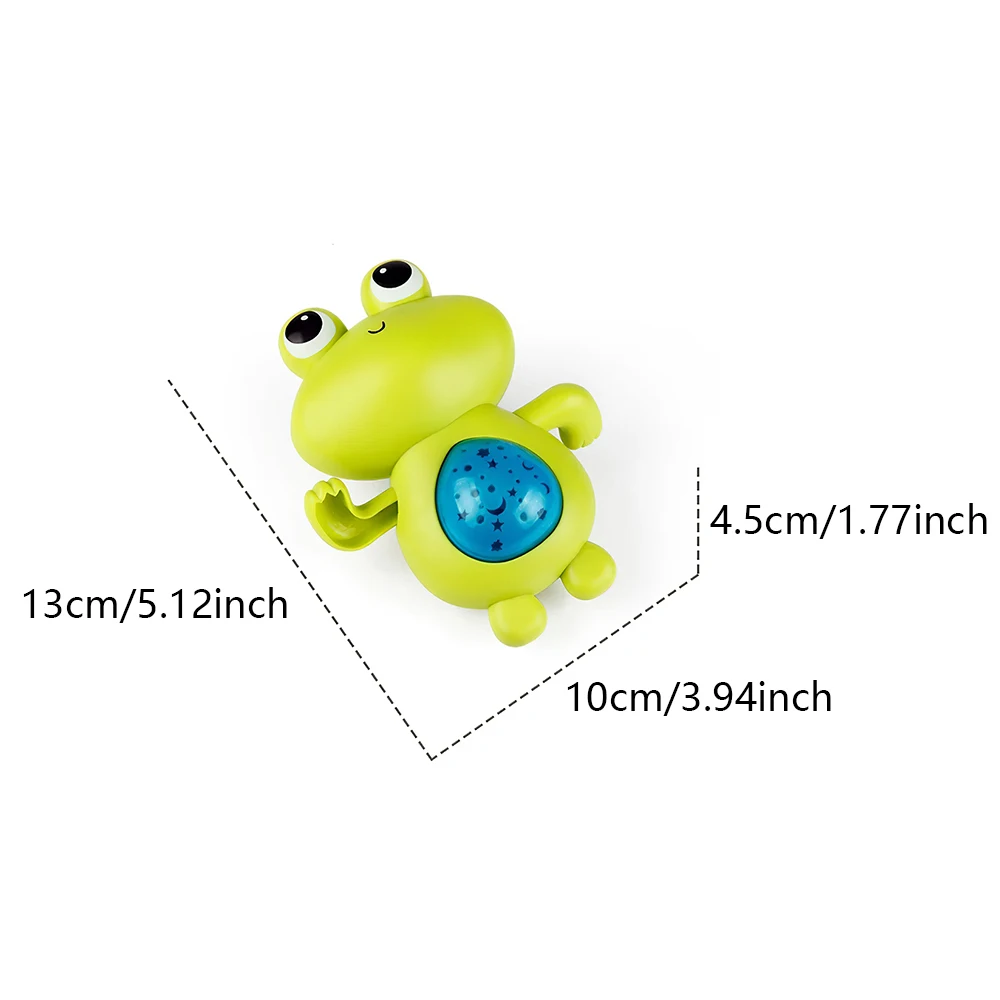 Frog Shower Toy Adorable Bath Floating Water Toy With Starry Projection Light 3 Colorful Lighting Effects Clockwork Spring 
Frog Shower Toy Adorable Bath Floating Water Toy With Starry Projection Light 3 Colorful Lighting Effects Clockwork Spring