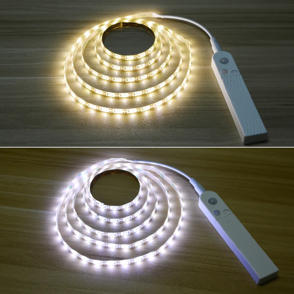 1m 2m 3m Wireless PIR Motion Sensor LED Bed Closet Night light 5V 2835 LED Strip AAA Battery Power Flexiable lamp Illumination
1m 2m 3m Wireless PIR Motion Sensor LED Bed Closet Night light 5V 2835 LED Strip AAA Battery Power Flexiable lamp Illumination