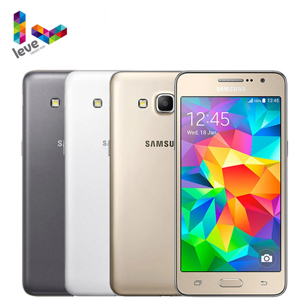 

Смартфон Samsung Galaxy Grand Prime G530h, разблокированный мобильный телефон, поддержка двух SIM-карт, экран 5,0 дюйма, 1 ГБ ОЗУ 8 Гб ПЗУ, камера 8 Мп, четыре ядр...