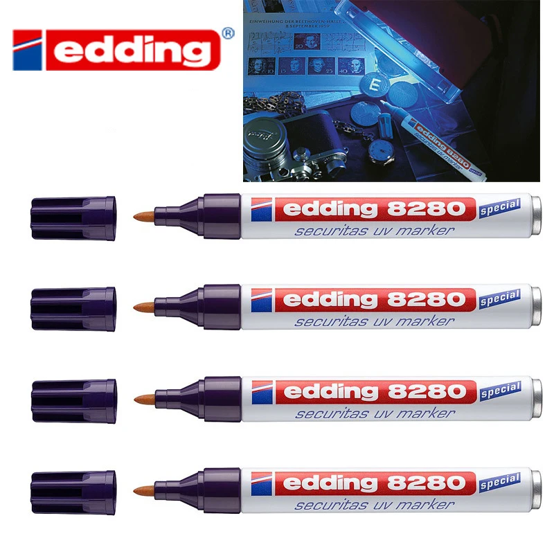 Маркер хайлайтер Edding 8280 масляная Невидимая ручка 1 мм перманентные чернила Securitas