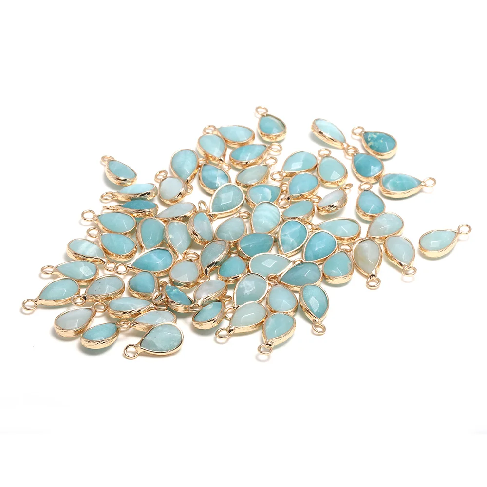 2pcs Natural Stone Water Drop Shape Faceted Amazonite Pendant for DIY Necklace Earring Jewelry Making Women Gift Size 10x14mm
2pcs Natural Stone Water Drop Shape Faceted Amazonite Pendant for DIY Necklace Earring Jewelry Making Women Gift Size 10x14mm