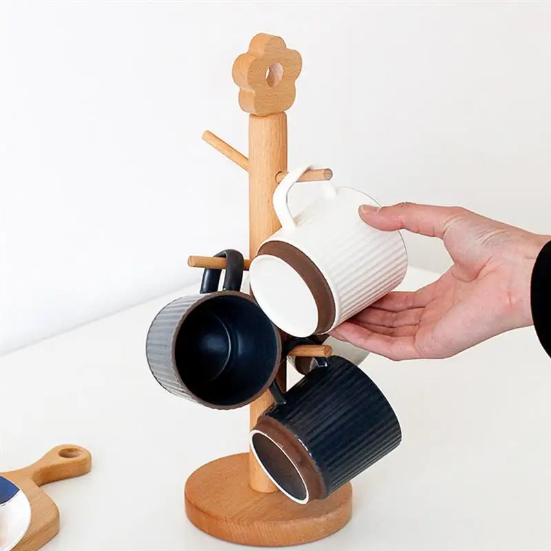 Nordic Wooden Rack Cup Tree Shape Mug Holder Stand Home Kitchen Mug Hanging Display Rack Cup Storage Holder Stand 
Nordic Wooden Rack Cup Tree Shape Mug Holder Stand Home Kitchen Mug Hanging Display Rack Cup Storage Holder Stand
