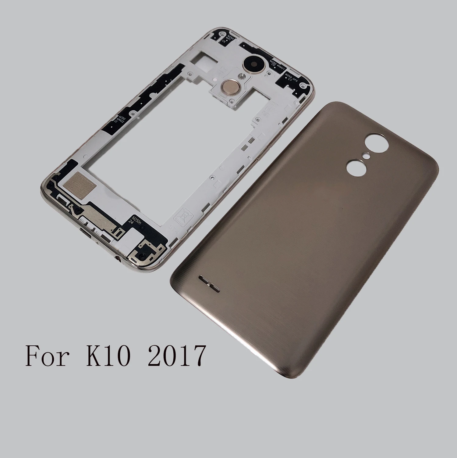 Корпус для LG K10 2017 M250 M250N M250E M250DS крышка средней рамы 1 Sim / 2 + задняя аккумулятора |