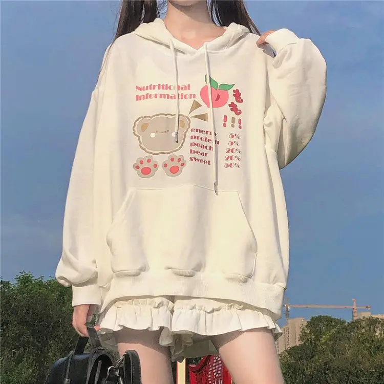 Girls Hoodies Harajuku Kawaii Sweet Long Rabbit Ear Cap Women Cute Bear Print Sweatshirt Street Fashion Pullovers Clothes
Girls Hoodies Harajuku Kawaii Sweet Long Rabbit Ear Cap Women Cute Bear Print Sweatshirt Street Fashion Pullovers Clothes