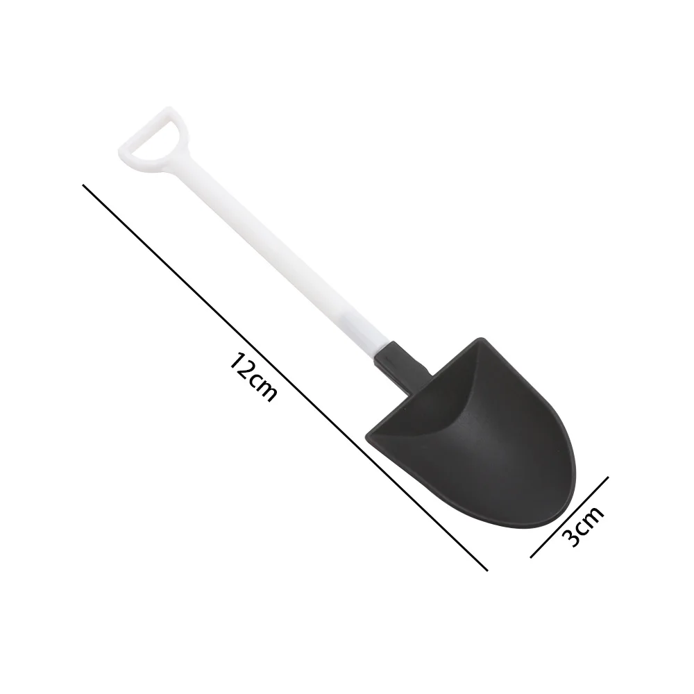 50 шт. пластиковая одноразовая ложка лопата для снега мини торт Совок Форма ложки