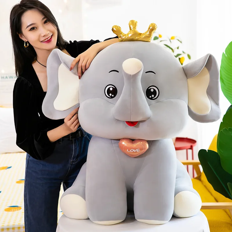 

Zqswkl 40/50/60cm crown elephant doll anime plush toys for girls pillow hugs children cute stuffed animals large soft toy