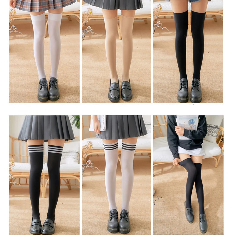 1 Pair Stripe Stockings Girls Women Over Knee Thigh High Over The Knee Stockings For Ladies Girls Warm Knee Socks black/white
1 Pair Stripe Stockings Girls Women Over Knee Thigh High Over The Knee Stockings For Ladies Girls Warm Knee Socks black/white