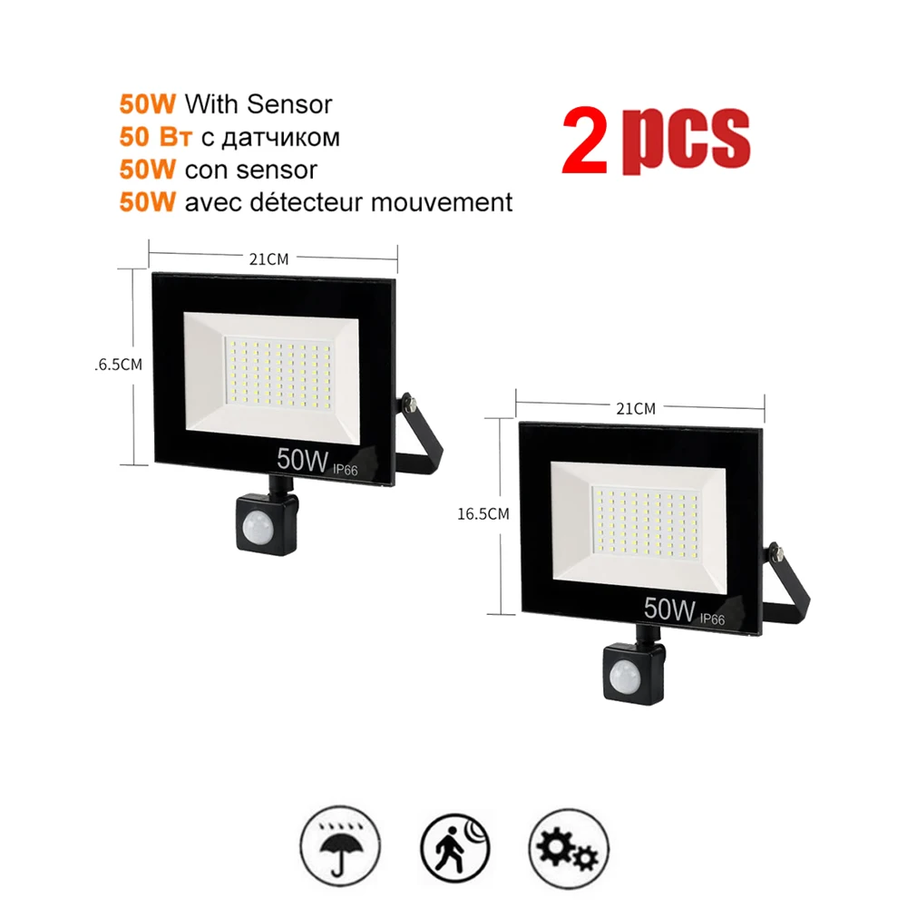 2 pcs 220V 10-100W LED FloodLight Spotlight Exterior Street wall reflector LED Lamp Garden Motion Sensor Light Lights Waterproof
2 pcs 220V 10-100W LED FloodLight Spotlight Exterior Street wall reflector LED Lamp Garden Motion Sensor Light Lights Waterproof