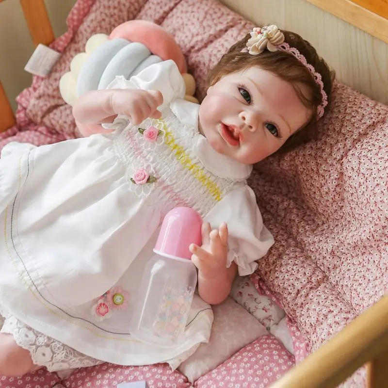 55cm Realistic Doll Toddler Babies Lifelike Curly Hair Princess Girl Play Toy 97BC 
55cm Realistic Doll Toddler Babies Lifelike Curly Hair Princess Girl Play Toy 97BC