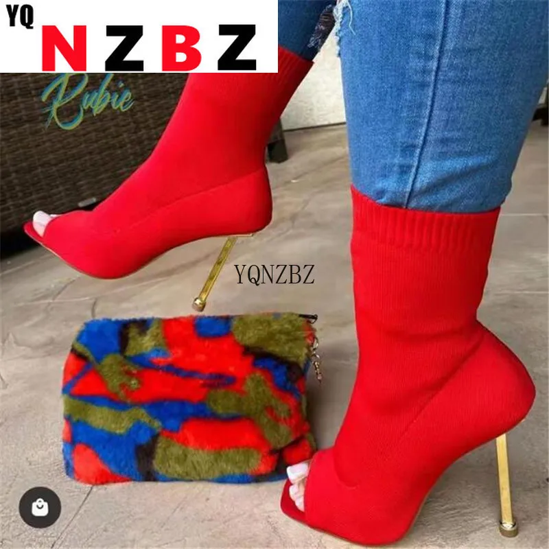 2022 Autumn Fashion Knitting Elastic Fabric Sock Women39 Pumps Outdoor Comfortable Square Head Fish Mouth Open Toe Ladies Shoes
2022 Autumn Fashion Knitting Elastic Fabric Sock Women39 Pumps Outdoor Comfortable Square Head Fish Mouth Open Toe Ladies Shoes