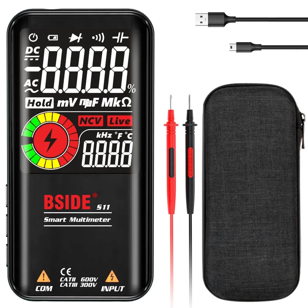 New Good Quality Durable S11 Intelligent Color Large Screen Multimeter 3 Results Display Super Large LCD 3 Results Display
New Good Quality Durable S11 Intelligent Color Large Screen Multimeter 3 Results Display Super Large LCD 3 Results Display