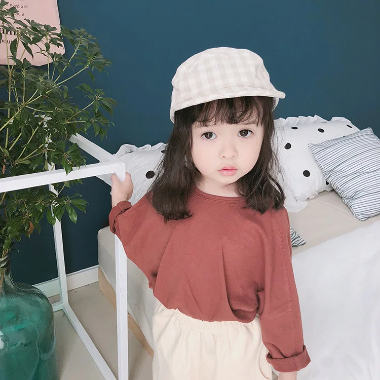 Spring children's clothing long-sleeved new T-shirt solid color girls clothes children's fashion round neck girls long sleeves
Spring children's clothing long-sleeved new T-shirt solid color girls clothes children's fashion round neck girls long sleeves