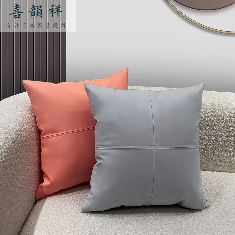 Sofa Pillow Cushion Cross Stitching Imitation Leather Leather Model Room Sofa Cushion Cover Homestay Nordic Light Luxury Pillow
Sofa Pillow Cushion Cross Stitching Imitation Leather Leather Model Room Sofa Cushion Cover Homestay Nordic Light Luxury Pillow