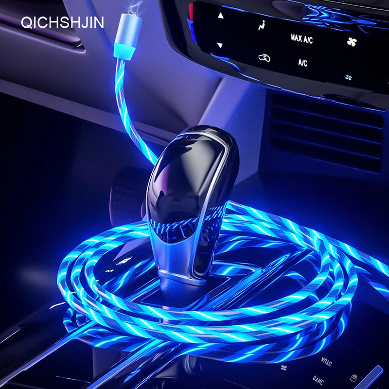 Magnetic charging Mobile Phone Cable Glow LED Lighting Fast Charging Micro USB Type C For Samsung Huawei Flow Luminous Data Wire
Magnetic charging Mobile Phone Cable Glow LED Lighting Fast Charging Micro USB Type C For Samsung Huawei Flow Luminous Data Wire