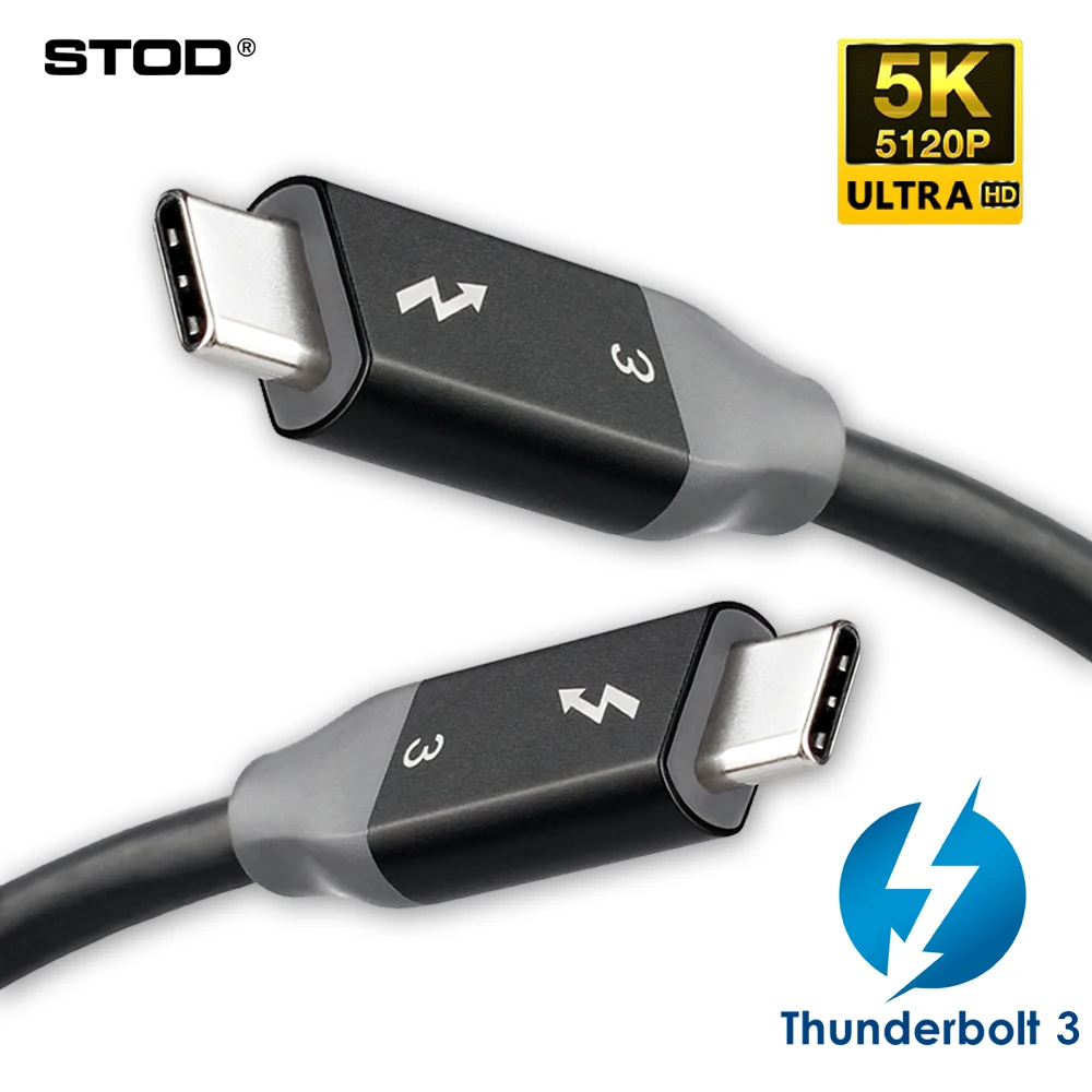 Thunderbolt 3 кабель 40 Гбит/с PD 5A 100 Вт Быстрая зарядка USB C к DisplayPort 4K 5K для MackBook Pro Air iMac USBC