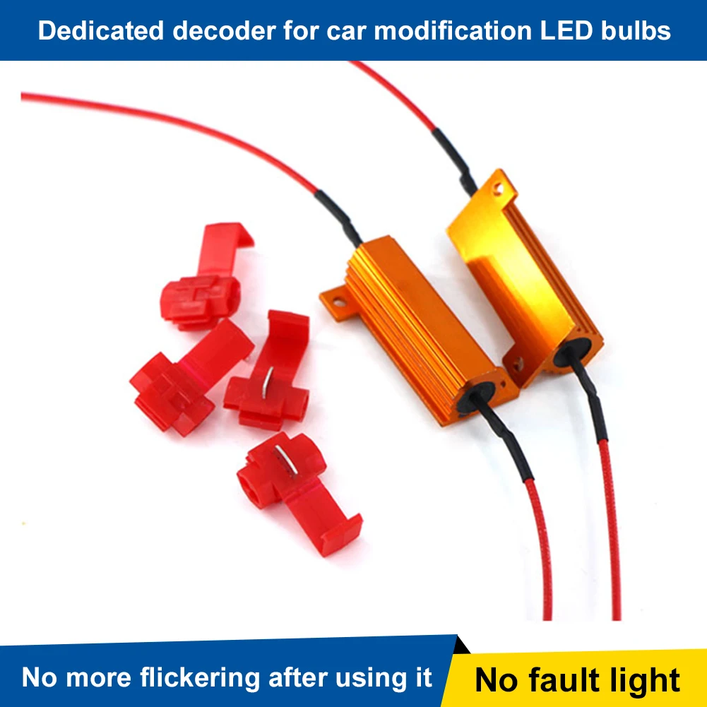 4Pcs LED Turn Signal Light Blink Error Decorder LED Bulbs Light Error Free Code Solution 50W 6ohm Load Resistor Car Accessories
4Pcs LED Turn Signal Light Blink Error Decorder LED Bulbs Light Error Free Code Solution 50W 6ohm Load Resistor Car Accessories