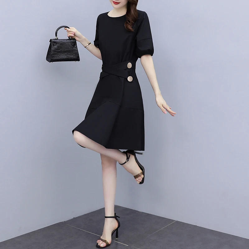 2021 black dress summer clothes for women short sleeve dress midi dress dresses women casual Vintage dresses for women party 
2021 black dress summer clothes for women short sleeve dress midi dress dresses women casual Vintage dresses for women party