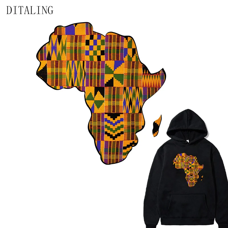 Clothing patch Africa map, African women's warm sticker, men's T-shirt washable sticker, clothing sticker, DIY
Clothing patch Africa map, African women's warm sticker, men's T-shirt washable sticker, clothing sticker, DIY