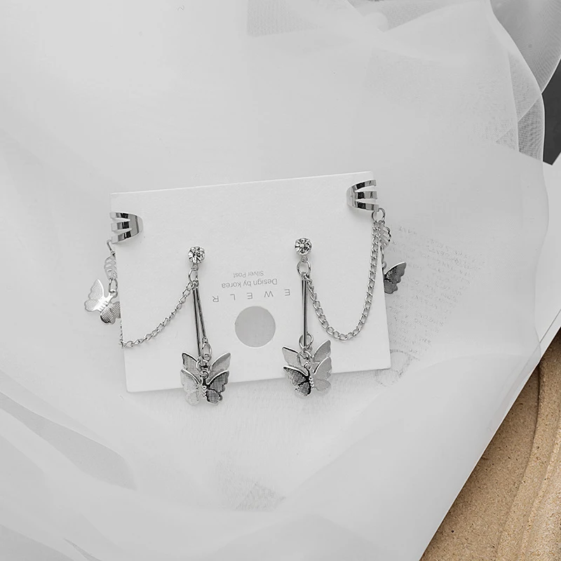 2020 Fashion Butterfly Clip Earrings Ear hook Stainless Steel Ear Clips Double pierced Earring Earrings Women Girls Jewelry
2020 Fashion Butterfly Clip Earrings Ear hook Stainless Steel Ear Clips Double pierced Earring Earrings Women Girls Jewelry