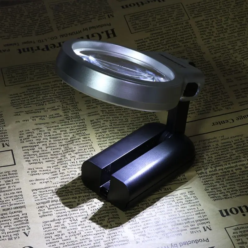 Handheld Desktop Magnifying Glass Multi-Function Folding 3 Times with LED Lights for Reading Plexiglass Lens Magnifier
Handheld Desktop Magnifying Glass Multi-Function Folding 3 Times with LED Lights for Reading Plexiglass Lens Magnifier