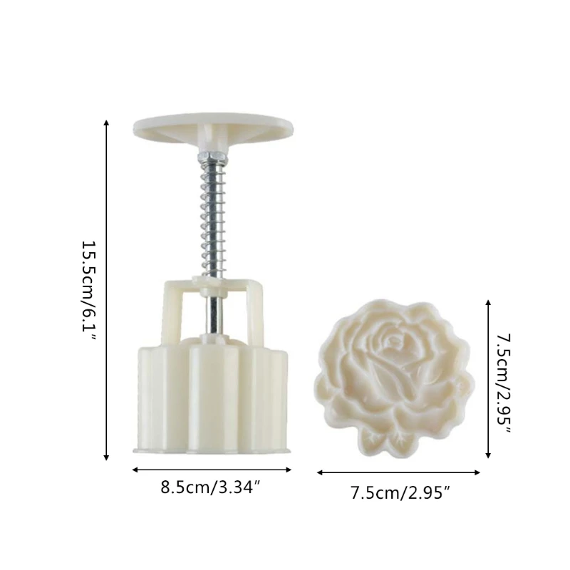 449C Plastic Mooncake Mold 75/125g 3D Rose Flower Stamp Cookie Cutter Mould DIY Baking Accessories Mid-Autumn Festival
449C Plastic Mooncake Mold 75/125g 3D Rose Flower Stamp Cookie Cutter Mould DIY Baking Accessories Mid-Autumn Festival