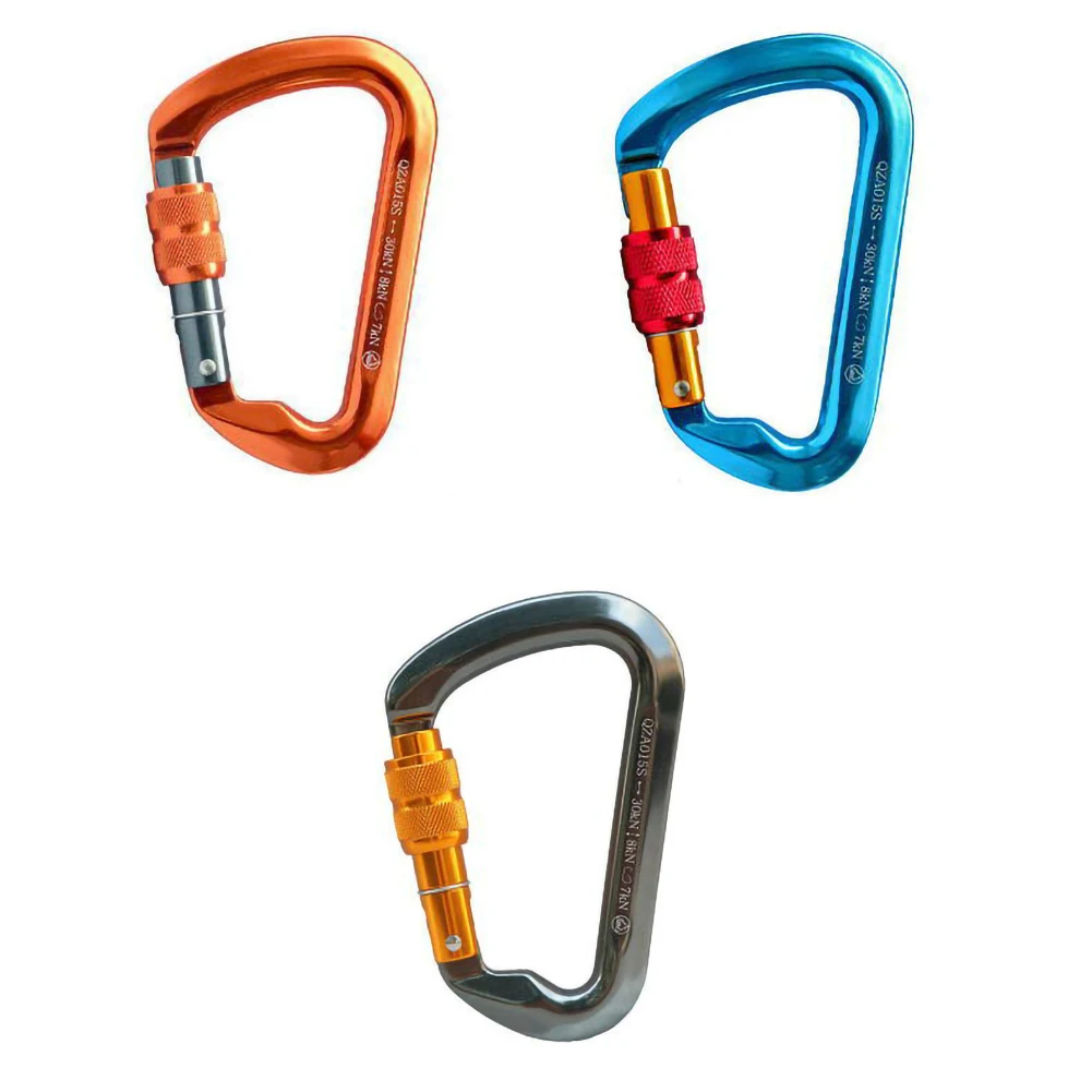 30KN Screw Door Lock Carabiner D Type Ring Hook Outdoor Downhill Climbing Equipment Safety Hook
30KN Screw Door Lock Carabiner D Type Ring Hook Outdoor Downhill Climbing Equipment Safety Hook