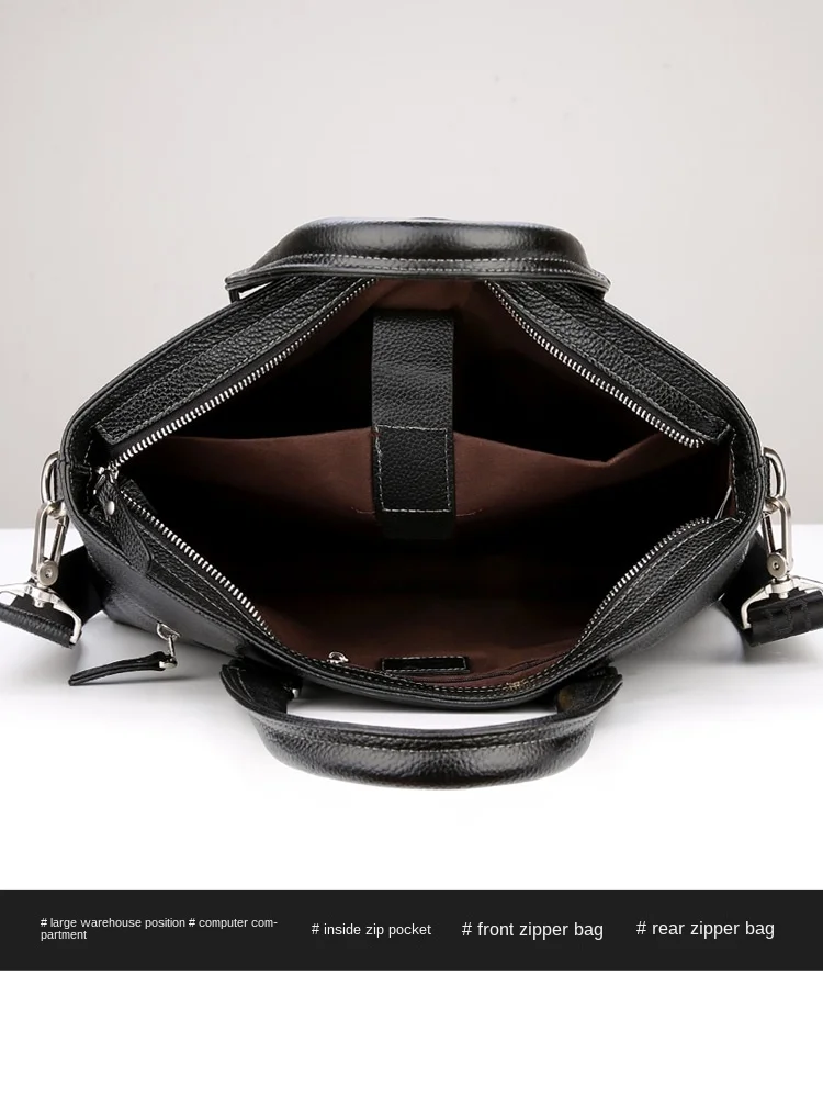Briefcase Men's Business Men's Simplicity Handbag Genuine Leather Shoulder Messenger Bag Youth Leather Bag Computer Bag
Briefcase Men's Business Men's Simplicity Handbag Genuine Leather Shoulder Messenger Bag Youth Leather Bag Computer Bag