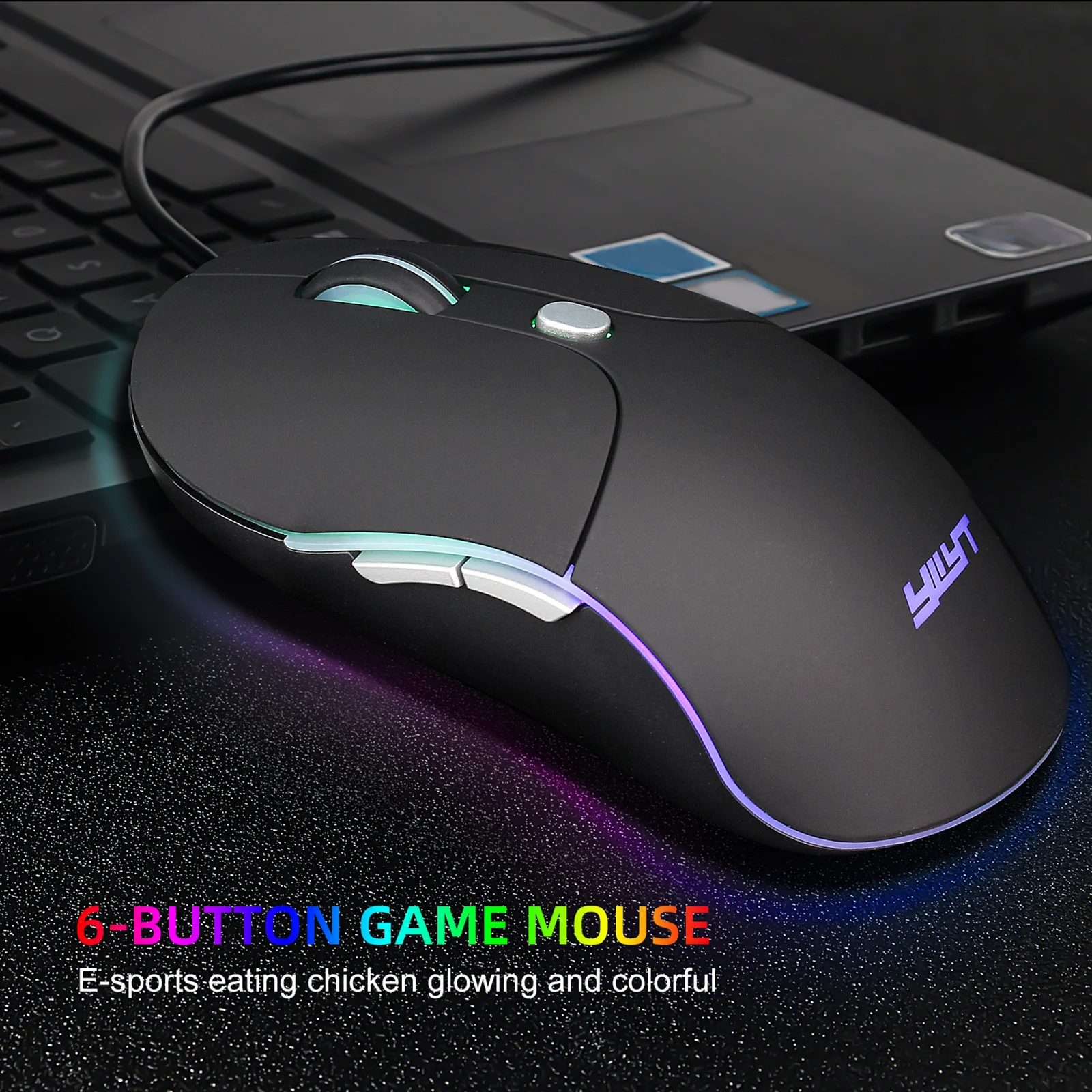 USB RGB Проводная игровая мышь для ПК, 3200 DPI, регулируемая мышь, комфортное ощущение рук для Windows, ПК, Черная
USB RGB Проводная игровая мышь для ПК, 3200 DPI, регулируемая мышь, комфортное ощущение рук для Windows, ПК, Черная