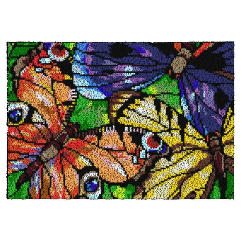Latch Hook Rug Kits Butterfly Unfinished Crocheting Rug Yarn Cushion Mat Handmade carpet Carpet embroidery stitch threads
Latch Hook Rug Kits Butterfly Unfinished Crocheting Rug Yarn Cushion Mat Handmade carpet Carpet embroidery stitch threads